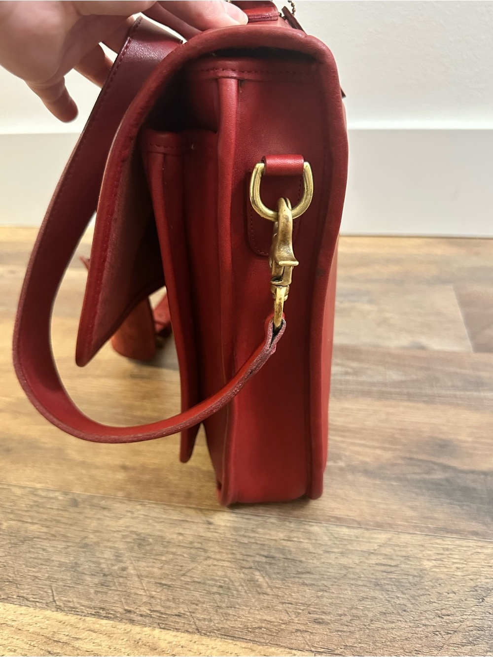 Rare Vintage Coach Colebrooke Case 5181 Red USA Leather Briefcase with Original - Picture 10 of 10